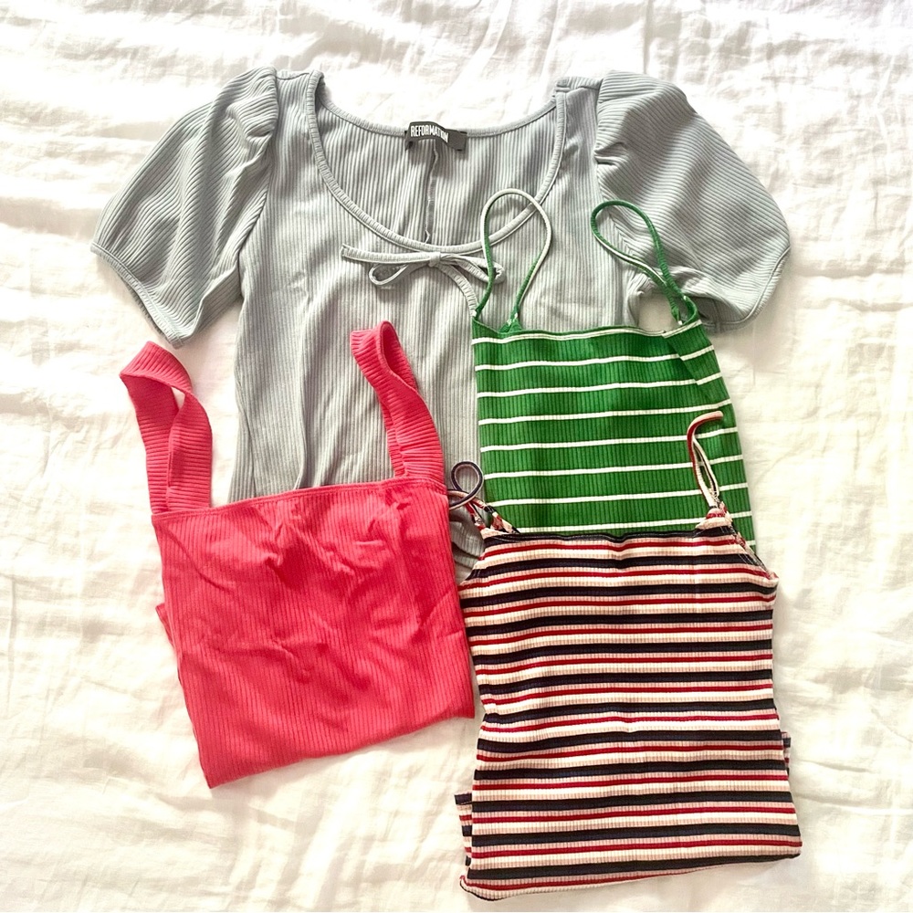Reformation knit tops bundle
